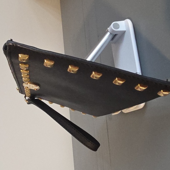 MICHAEL KORS NWOT Black Studded Saffiano Leather Wristlet - Picture 5 of 10